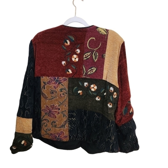 Alex Kim Mixed Media Patchwork Bohemian Jacket Size XL - Picture 2 of 6